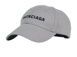 Balenciaga Baseball Cap, Cotton, Grey, Sz L, DB, 3*